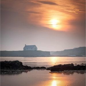 April Sunset at St Cwyfan’s, Aberffraw, Anglesey